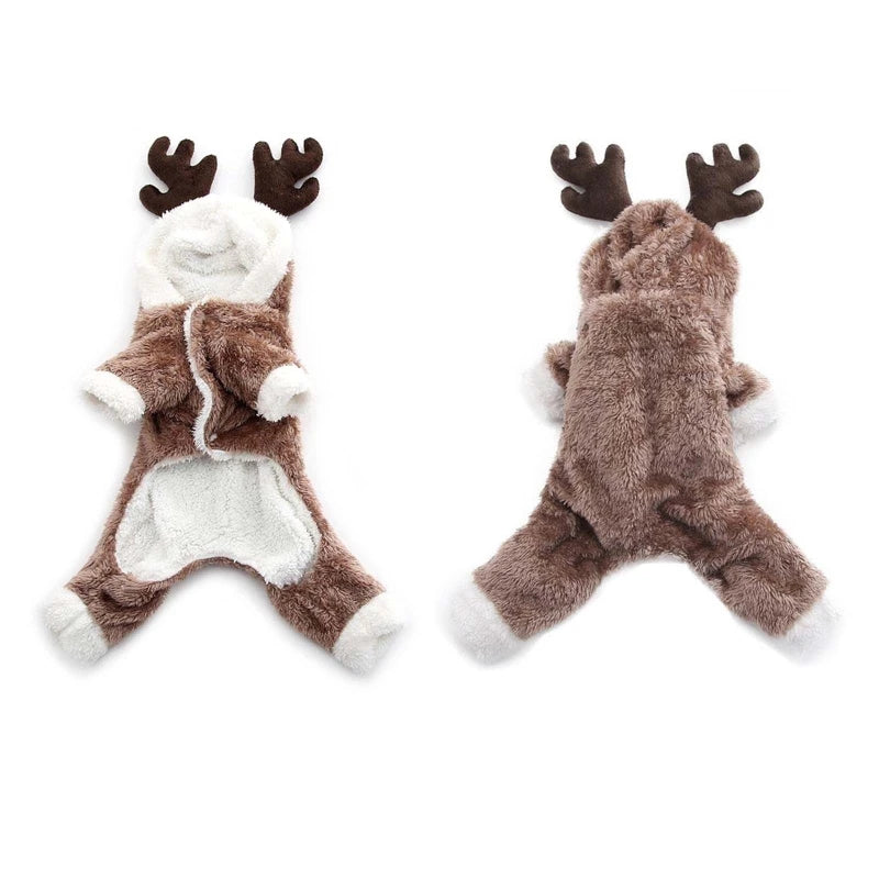 Winter Fleece Pet Hoodie – Warm Jumpsuit for Small Cats