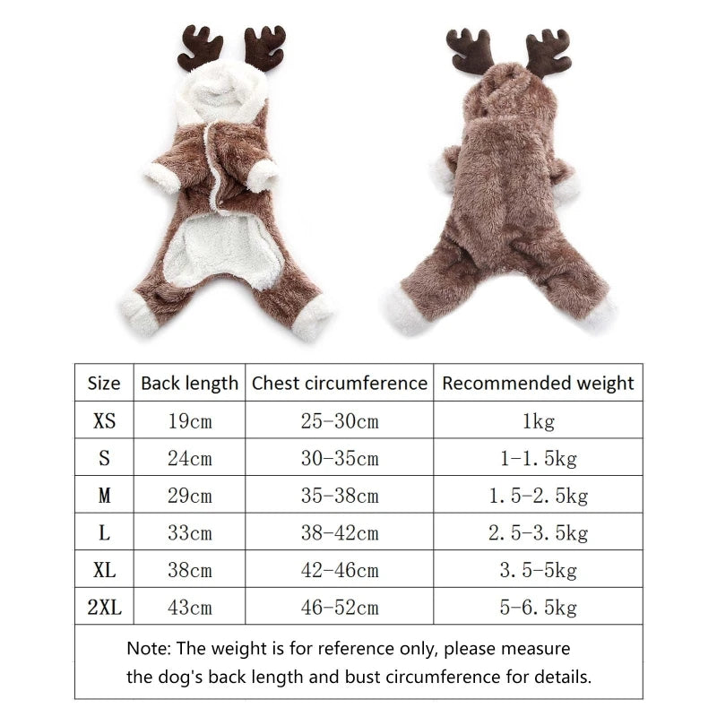 Winter Fleece Pet Hoodie – Warm Jumpsuit for Small Cats