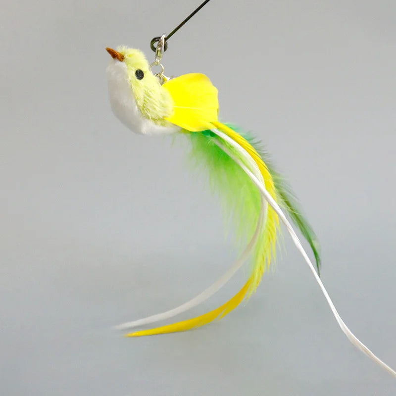 Hands-Free Feather Cat Wand – Suction Cup Interactive Toy with Bell for Cats