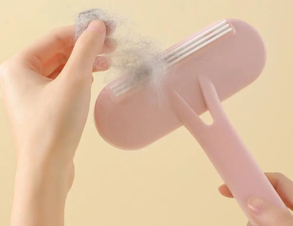Double-Sided Pet Hair Remover Brush – Cat  Grooming Tool and Wool Collector