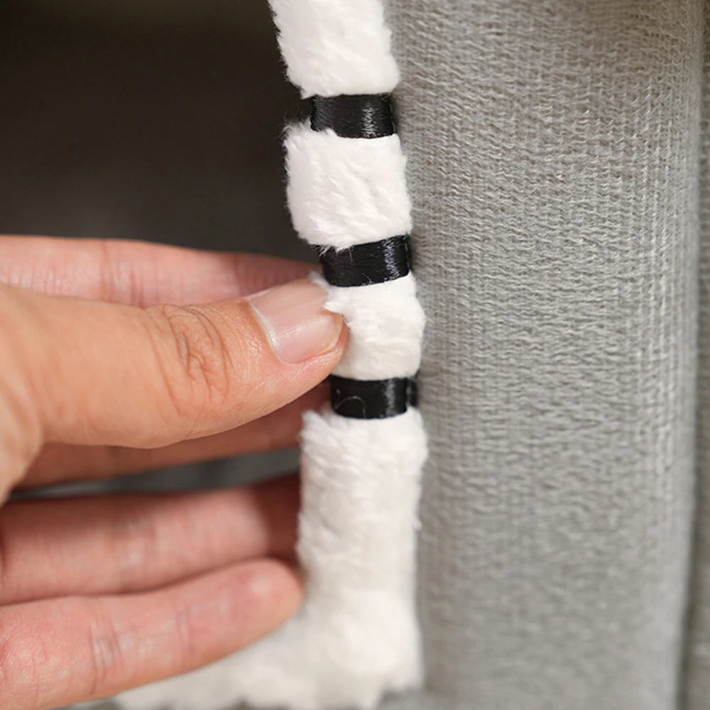 Gray Semi-Enclosed Cat House – Detachable, Washable Four-Season Nest for Small Pets