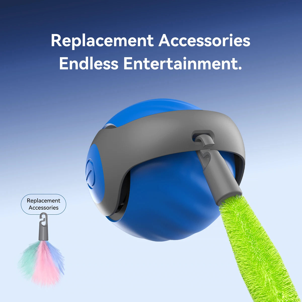 Interactive Rolling Cat Toy Ball – Small Tail Ball for Indoor & Outdoor Play