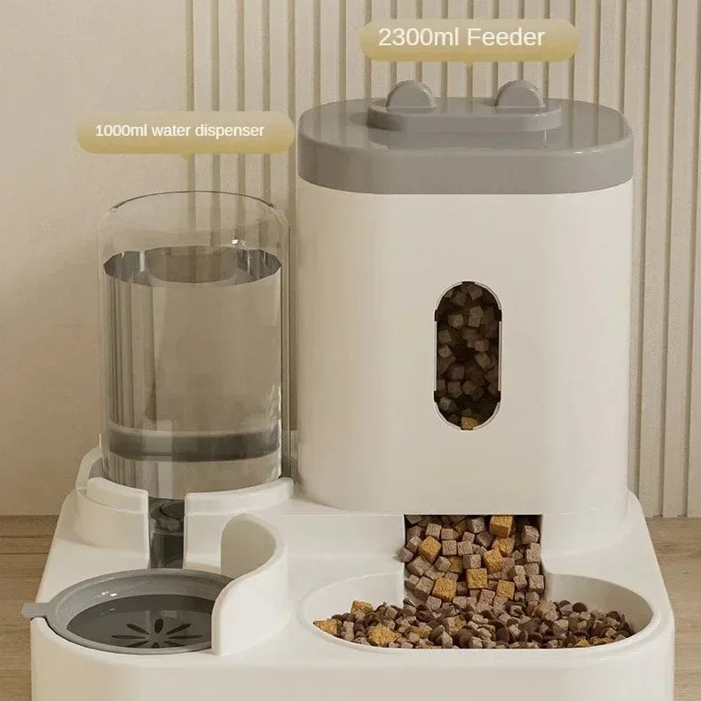 Automatic Pet Feeder & Water Fountain – Large Capacity Dispenser for Cats & Dogs