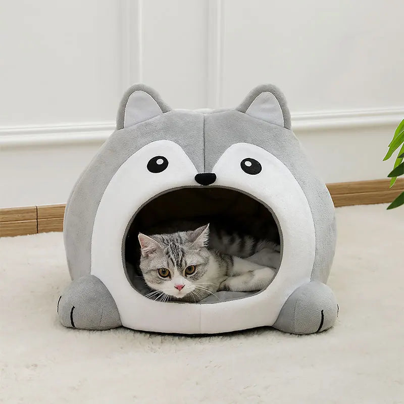Soft Cat bed – Pet Basket Lounger, Cushion & Tent for Kittens