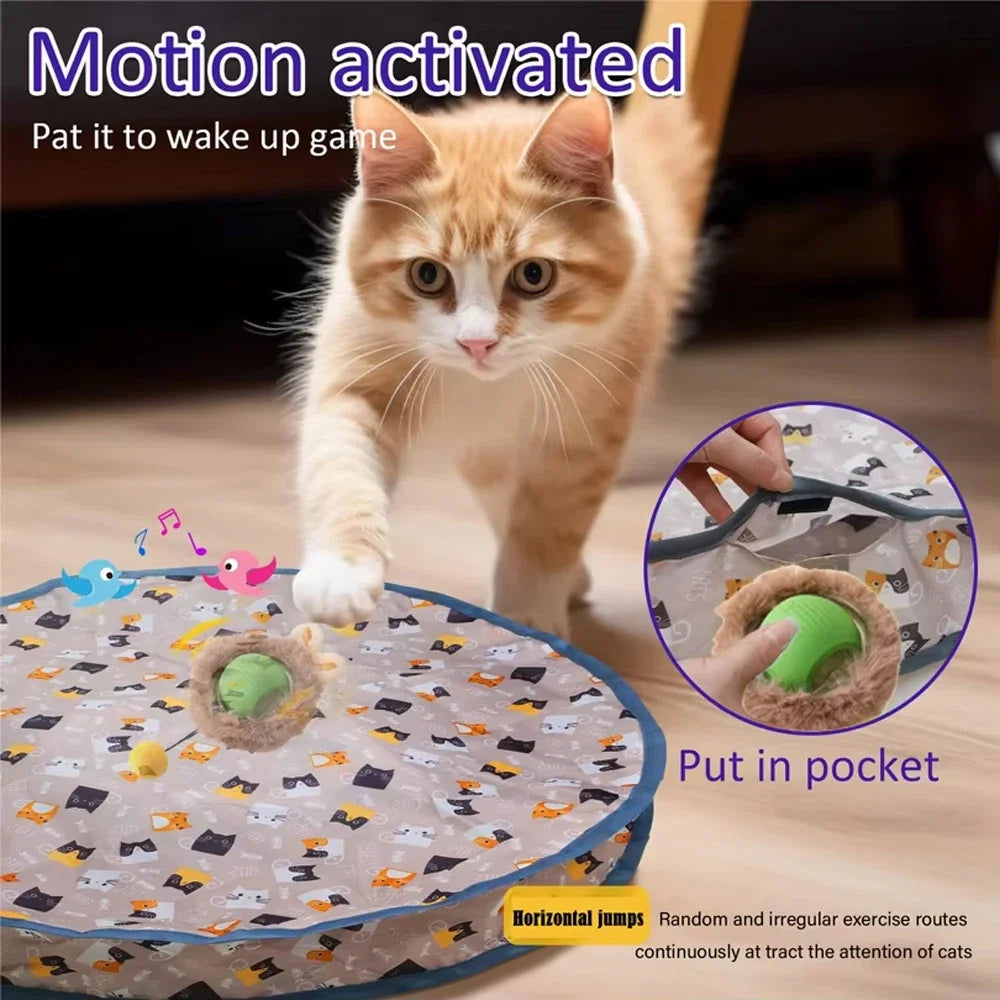 Smart Interactive Cat Toy Ball – Motion-Activated Rolling Hide & Seek for Kittens