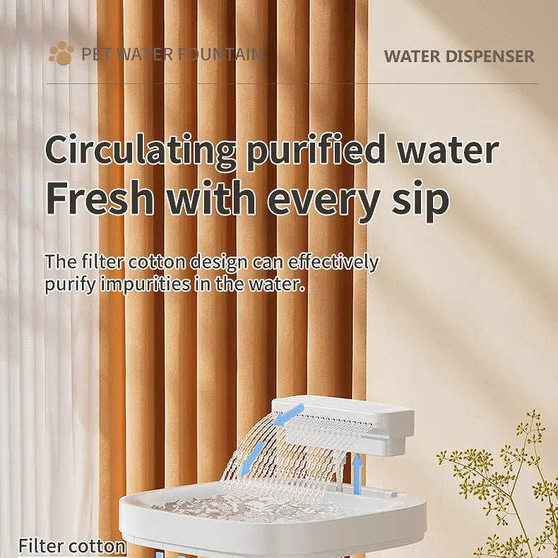 3L USB Cat Water Fountain – Automatic Filtered Dispenser with Anti-Dry Protection