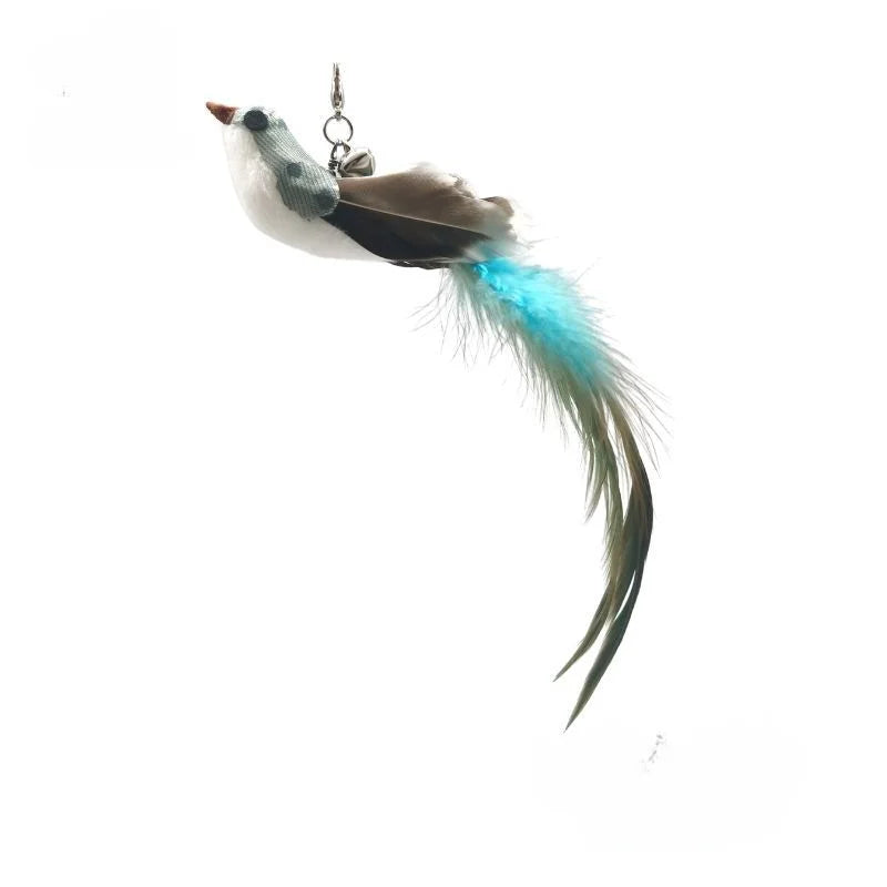 Hands-Free Feather Cat Wand – Suction Cup Interactive Toy with Bell for Cats