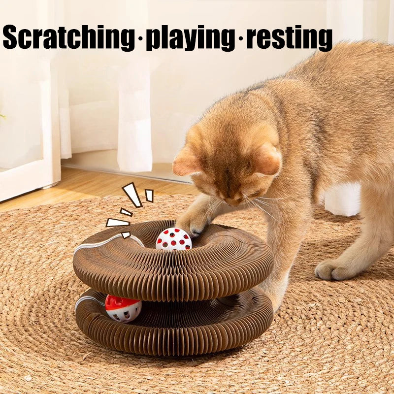 Cat Scratching Board Nest – Wear-Resistant Corrugated Paper Claw Grinder Toy