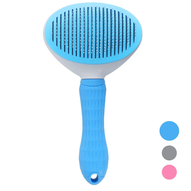 Self-Cleaning Slicker Brush – Pet Hair Removal Comb for Cats