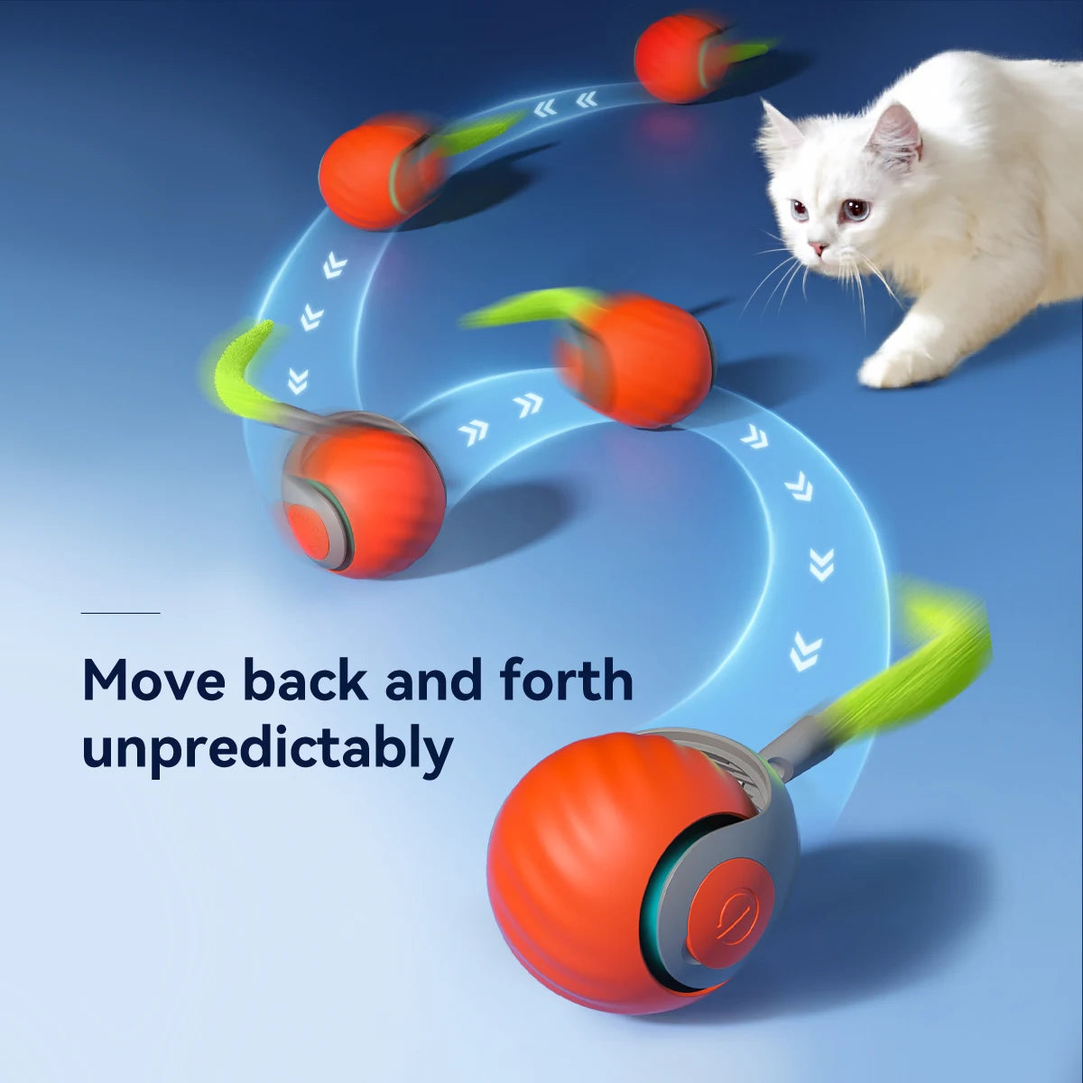 Interactive Rolling Cat Toy Ball – Small Tail Ball for Indoor & Outdoor Play
