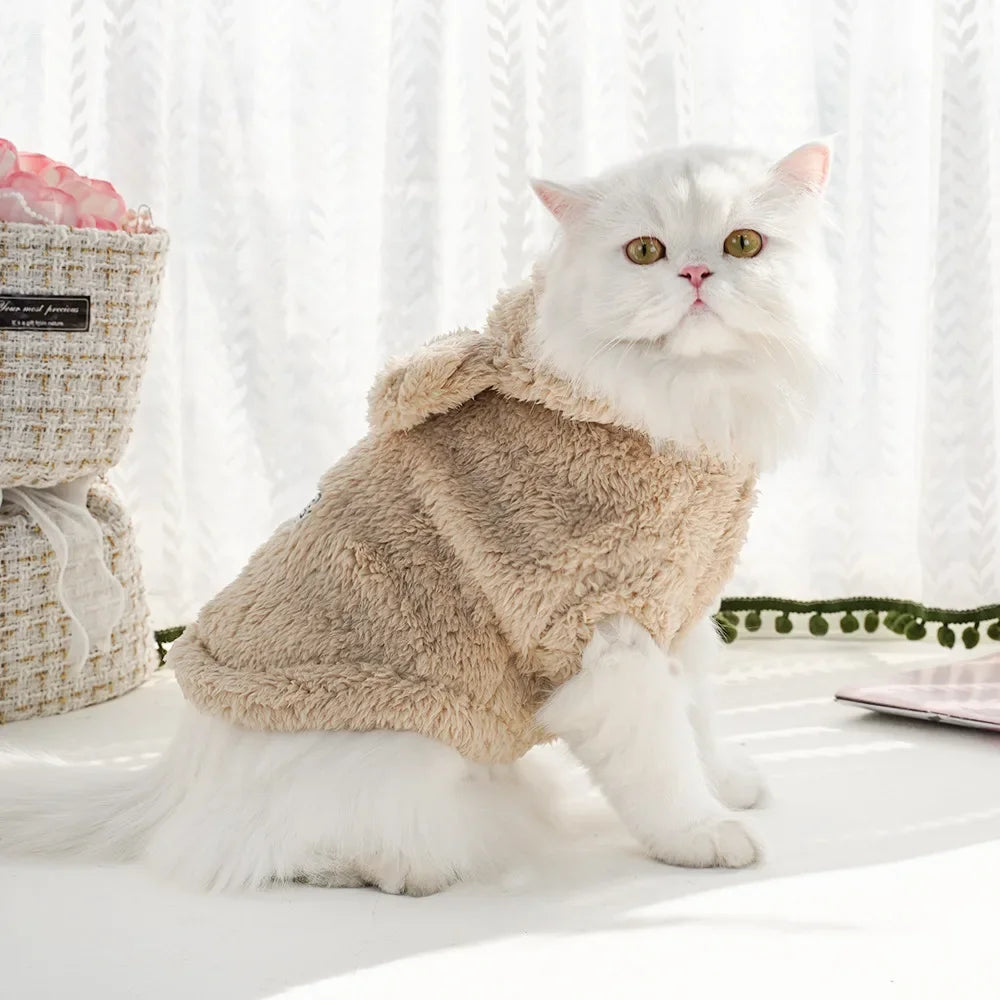 Autumn/Winter Pet Hoodie – Warm & Thick Cute Pattern Hoodie for Cats