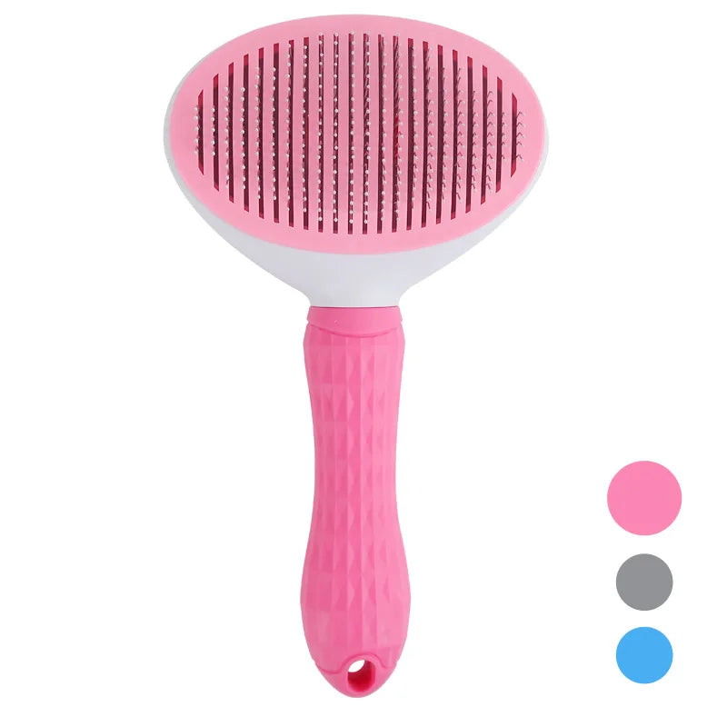 Self-Cleaning Slicker Brush – Pet Hair Removal Comb for Cats