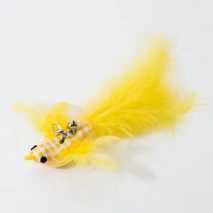 Hands-Free Feather Cat Wand – Suction Cup Interactive Toy with Bell for Cats