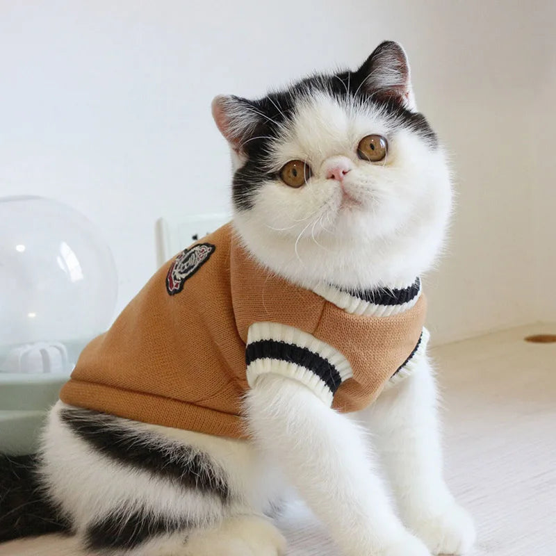 Winter Pet Sweater – Pullover Vest for Small  Cats