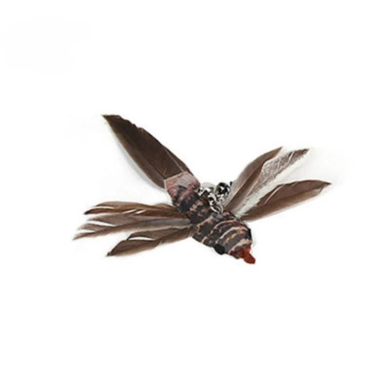 Hands-Free Feather Cat Wand – Suction Cup Interactive Toy with Bell for Cats