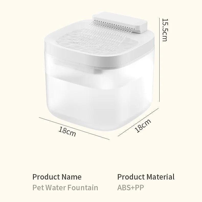 3L USB Cat Water Fountain – Automatic Filtered Dispenser with Anti-Dry Protection