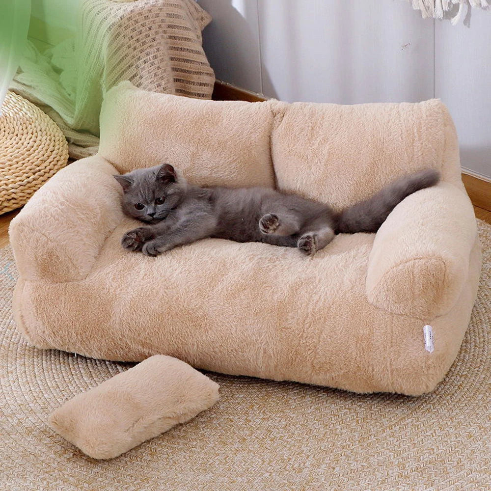 Detachable Washable Pet Sofa – All-Season Soft Couch for Cats