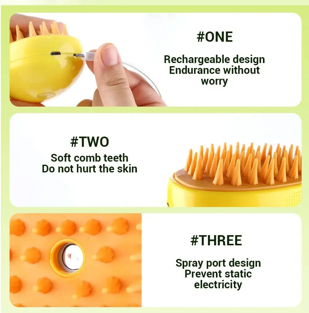 Self-Cleaning Pet Hair Removal Comb – Slicker Brush for Cats