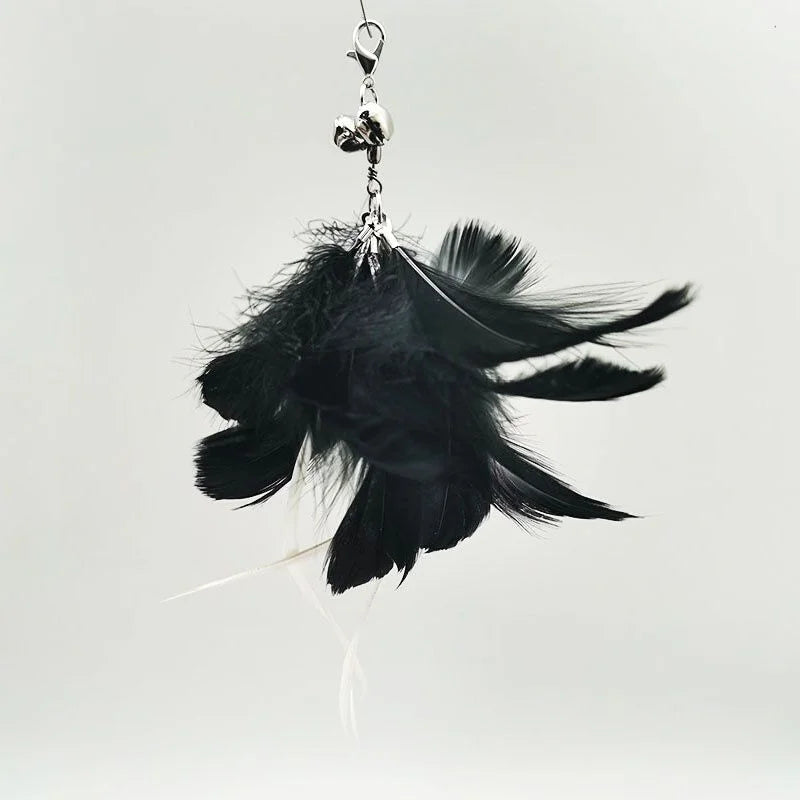 Hands-Free Feather Cat Wand – Suction Cup Interactive Toy with Bell for Cats