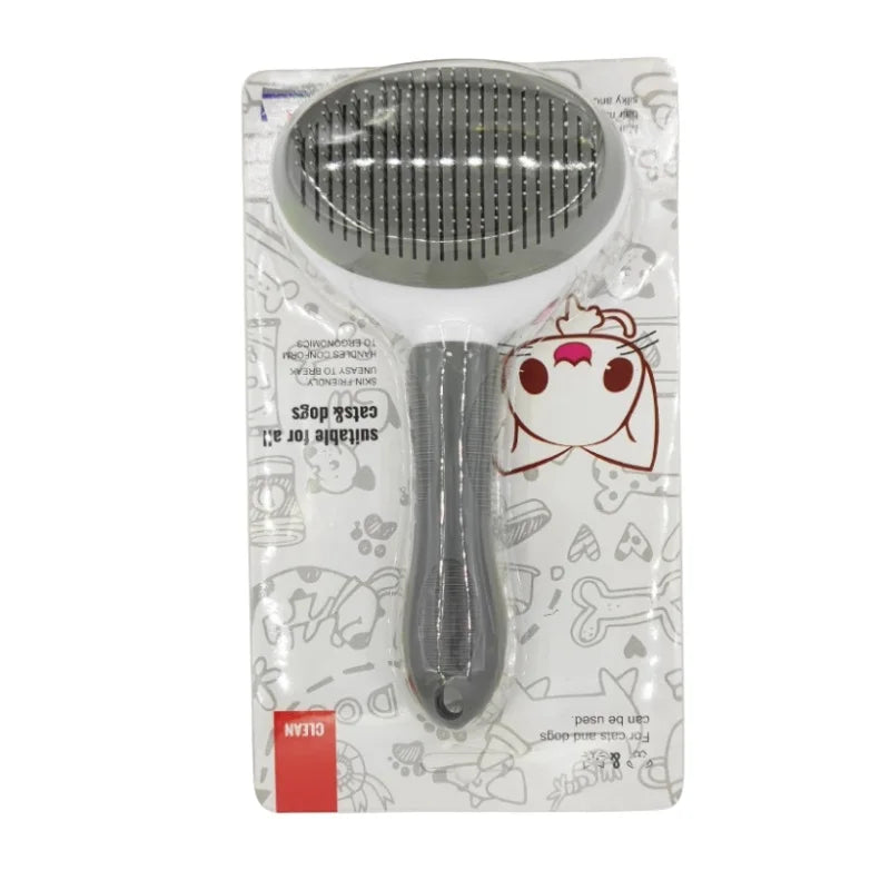 Self-Cleaning Slicker Brush – Pet Hair Removal Comb for Cats