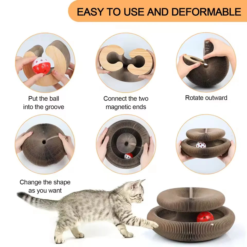 Cat Scratching Board Nest – Wear-Resistant Corrugated Paper Claw Grinder Toy
