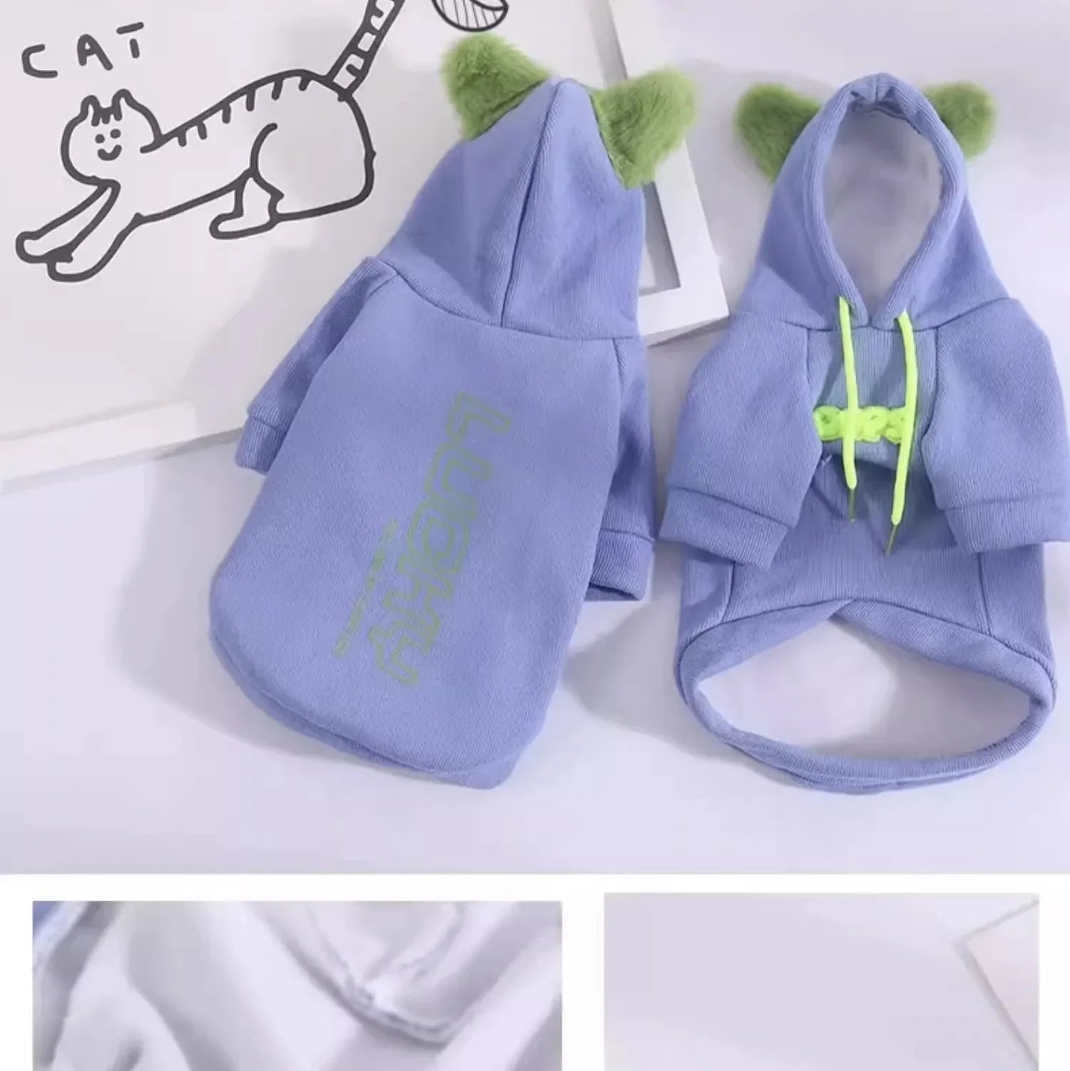 Autumn/Winter Pet Hoodie – Warm & Cute Clothes for Small Cats