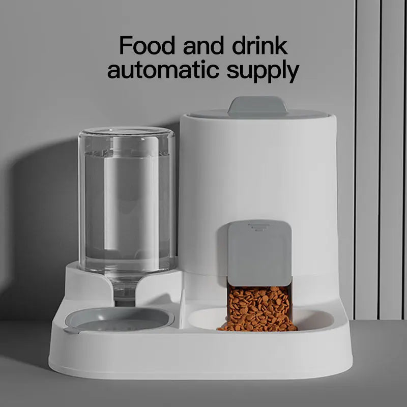 Automatic Gravity Cat Feeder & Water Dispenser – Large Capacity, Spill-Proof Design