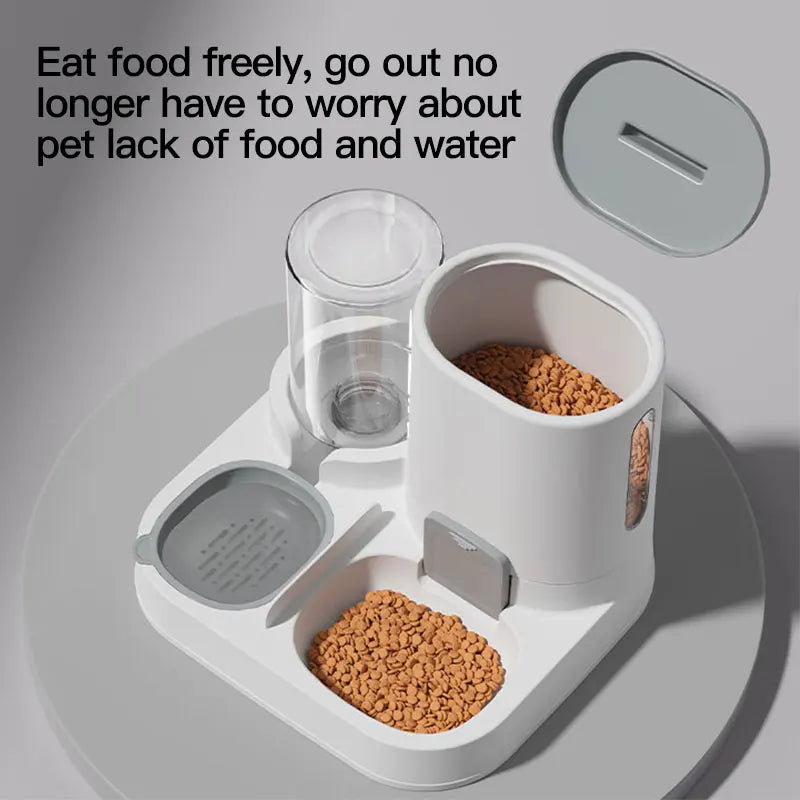 Automatic Gravity Cat Feeder & Water Dispenser – Large Capacity, Spill-Proof Design