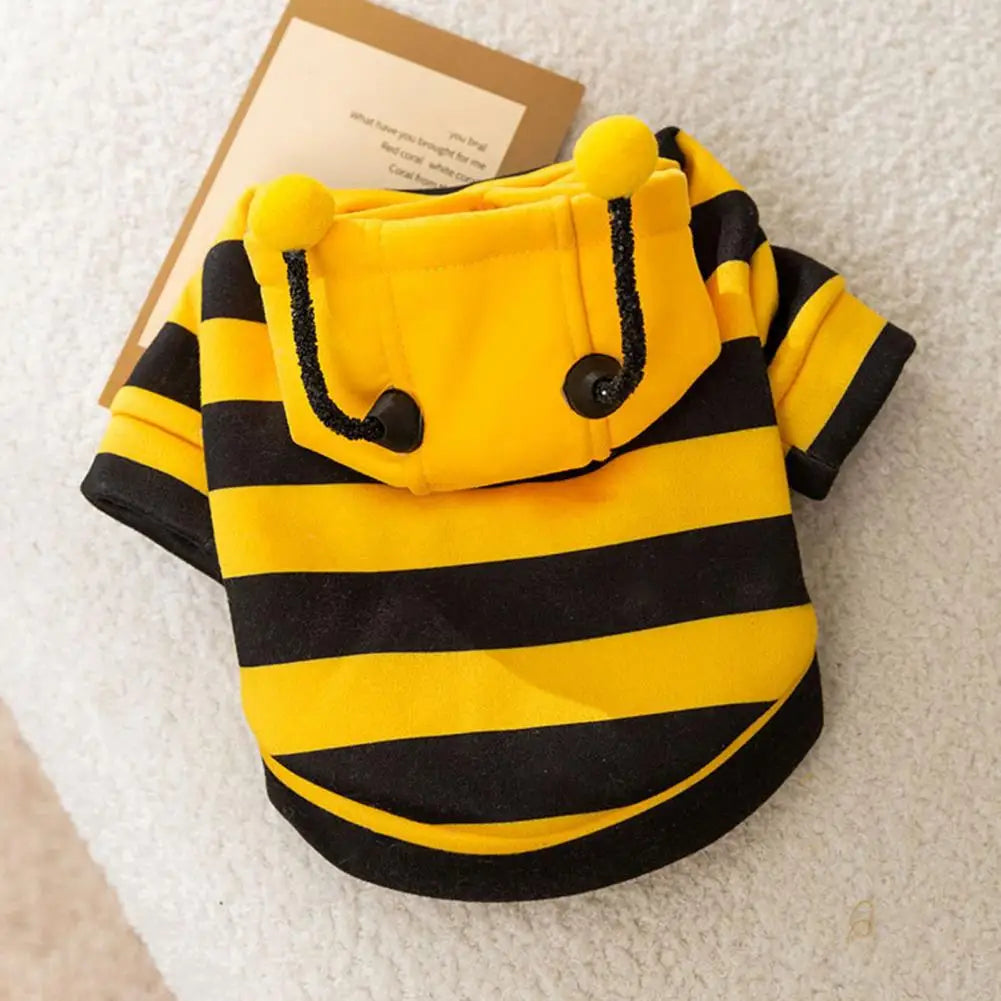 Bee Pet Hoodie – Winter Cosplay Outfit for Small & Medium Cats