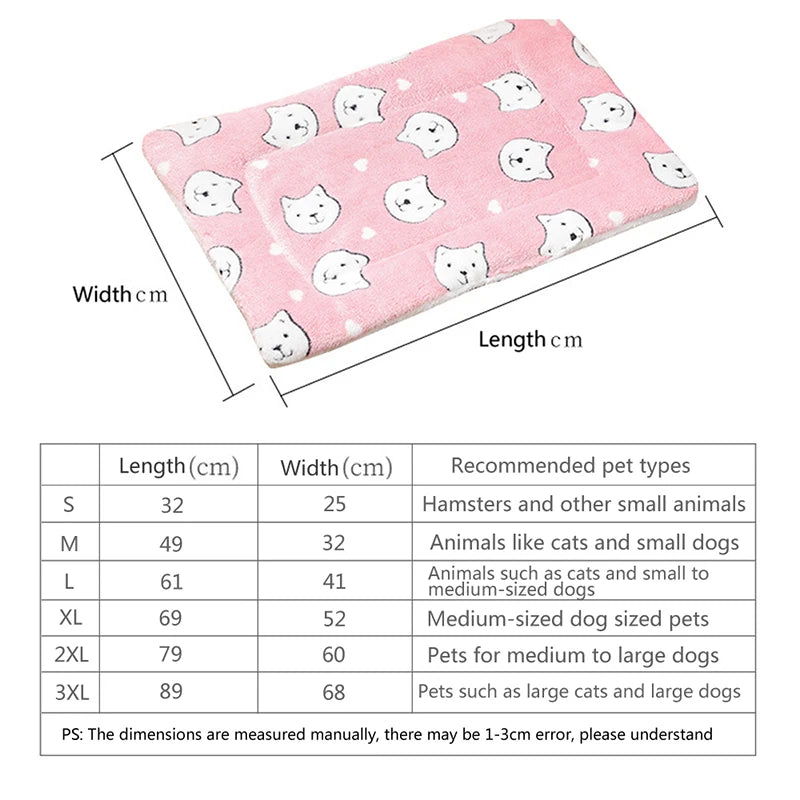 Thick Flannel Cat Mat – Soft, Breathable Winter Cushion for cats