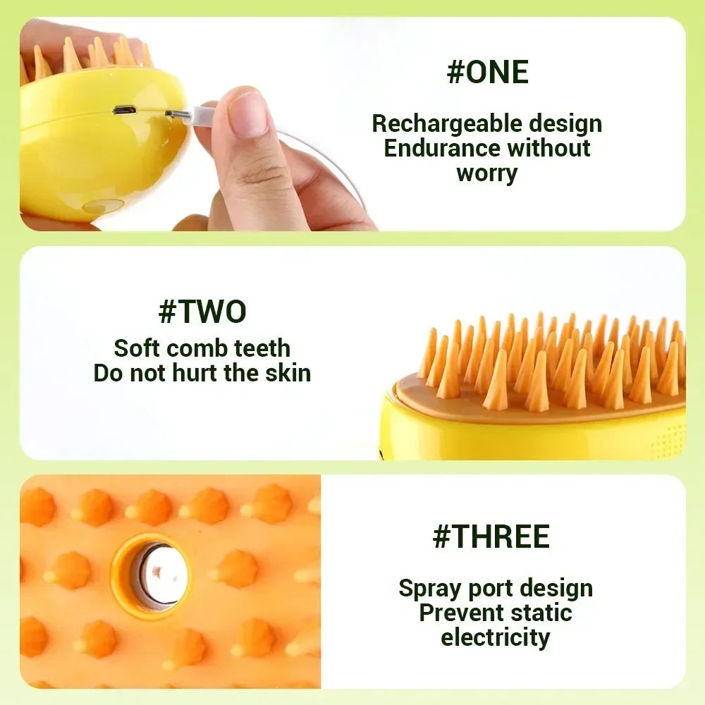 Self-Cleaning Pet Hair Removal Comb – Slicker Brush for Cats