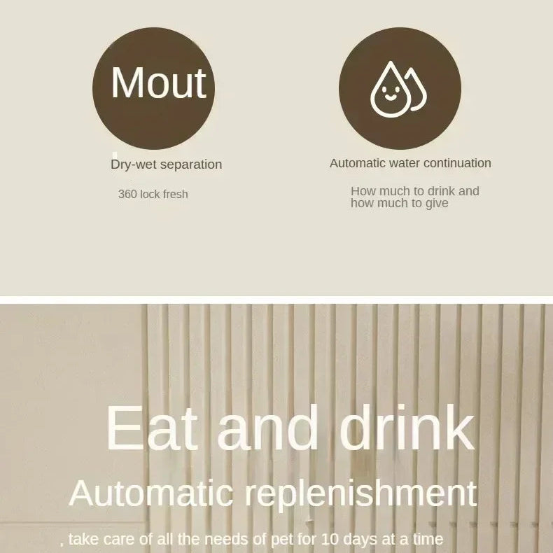 Automatic Pet Feeder & Water Fountain – Large Capacity Dispenser for Cats & Dogs