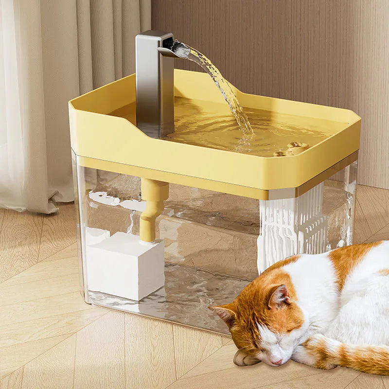 1.5L Automatic Cat Water Fountain – Quiet Filtered Dispenser with Auto Power-Off