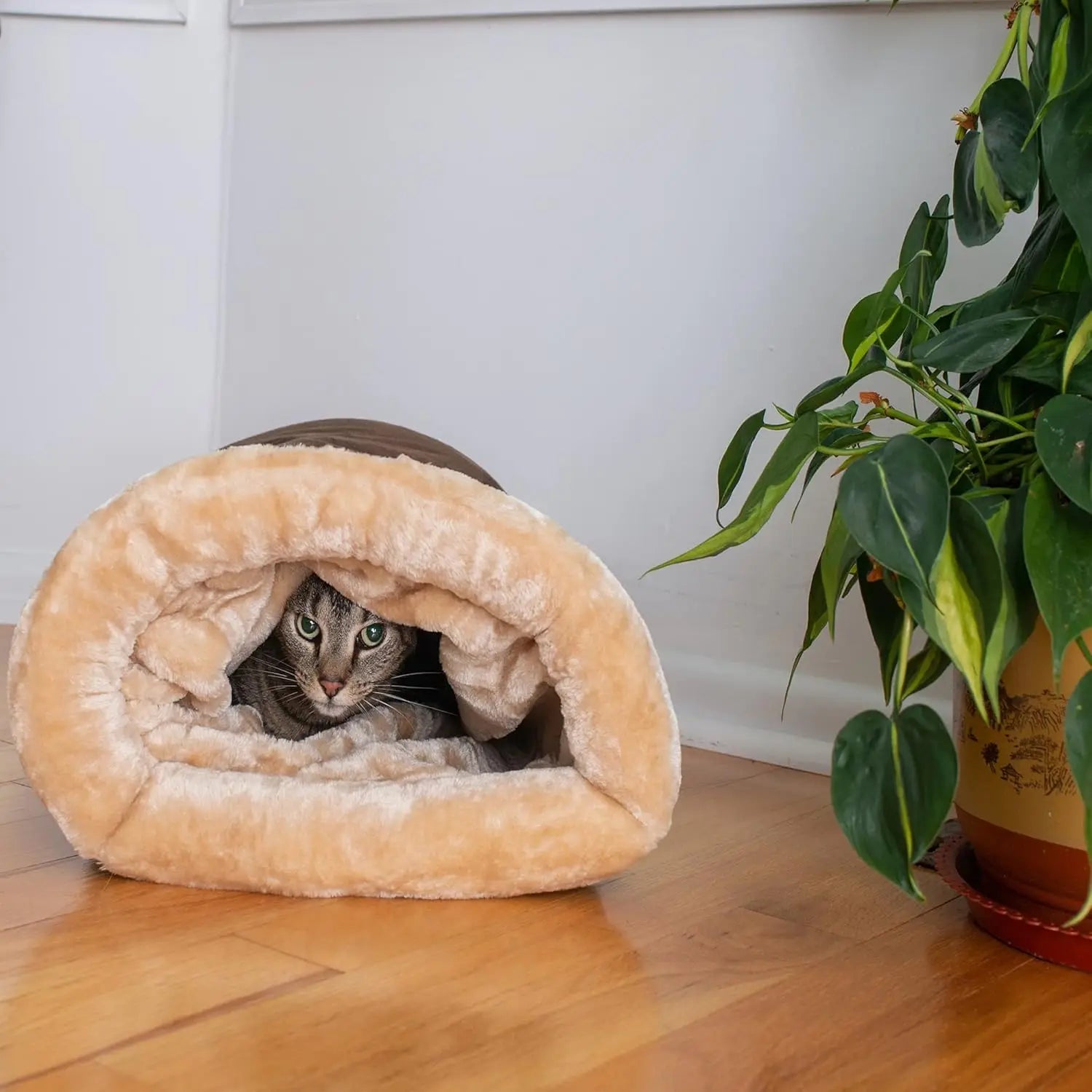 Autumn/Winter Semi-Enclosed Cat Sleeping Bag – Warm Washable