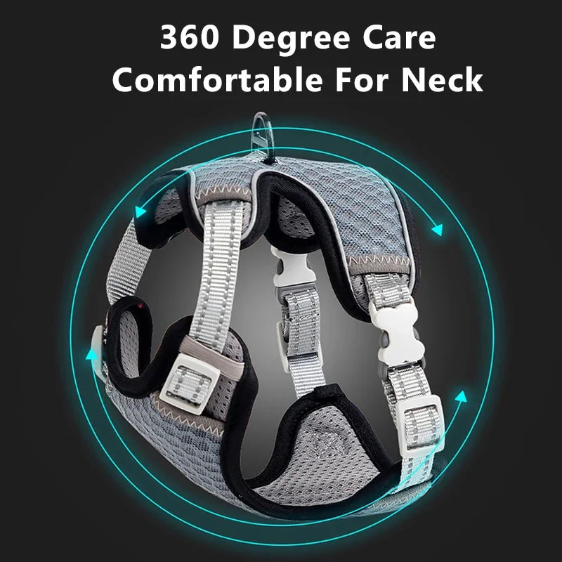 ATUBAN Adjustable Cat Harness & Leash – Escape-Proof, Reflective, Perfect for All Cat