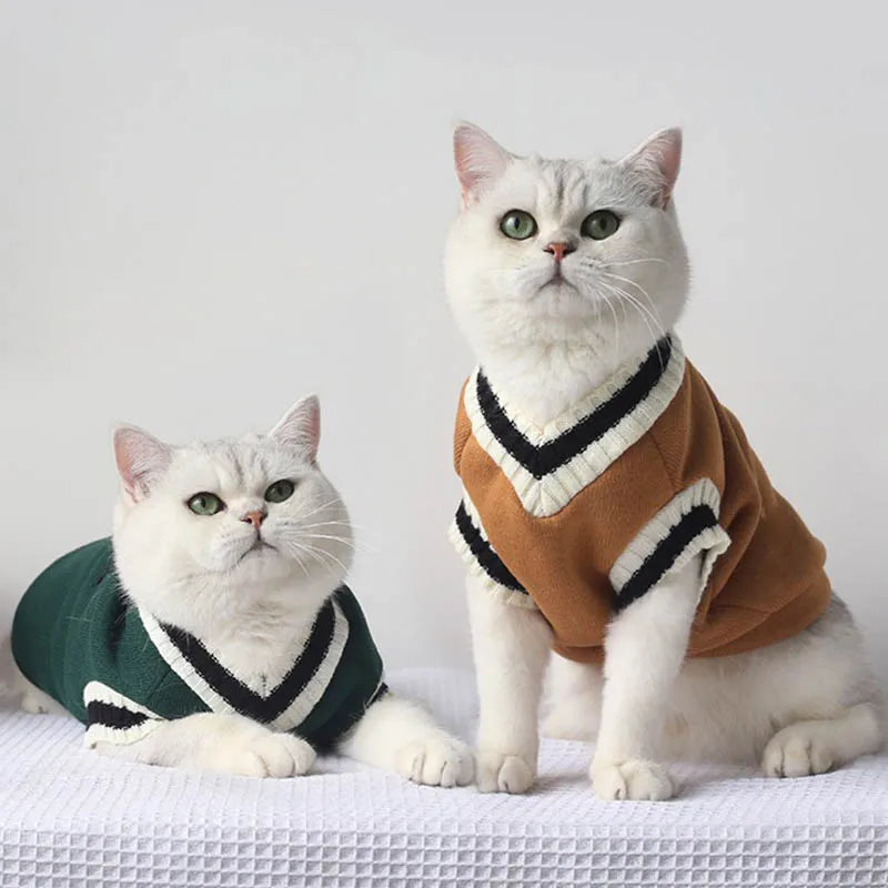 Winter Pet Sweater – Pullover Vest for Small  Cats