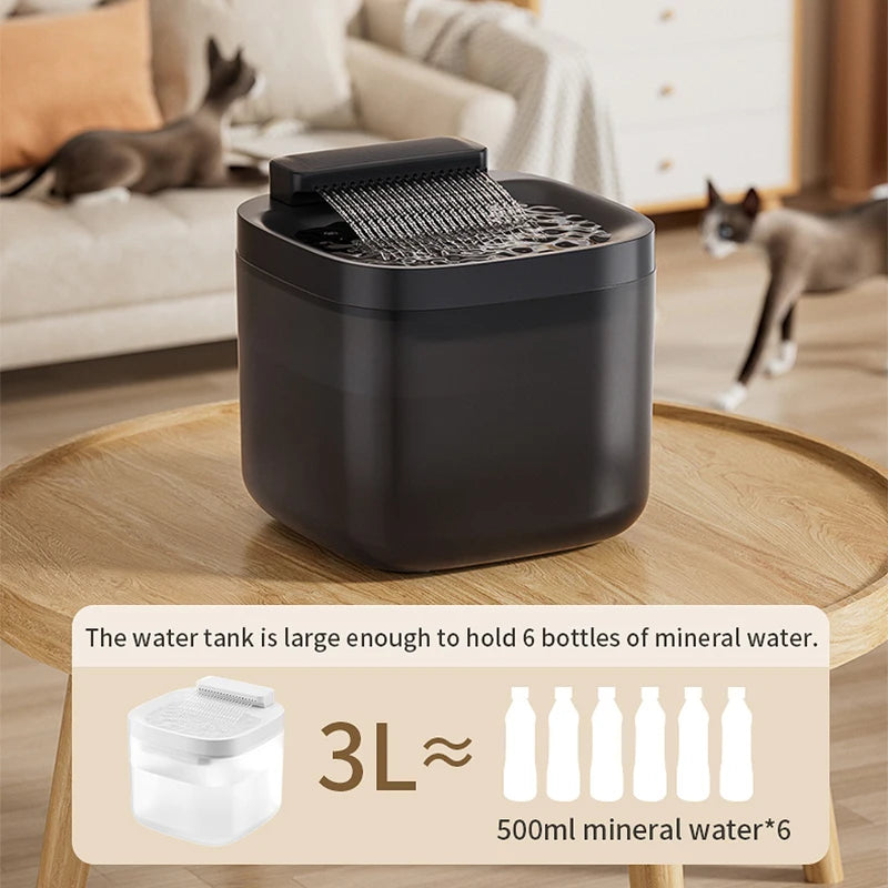 3L USB Cat Water Fountain – Automatic Filtered Dispenser with Anti-Dry Protection