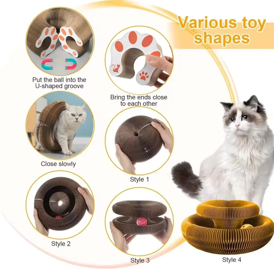 Cat Scratching Board Nest – Wear-Resistant Corrugated Paper Claw Grinder Toy