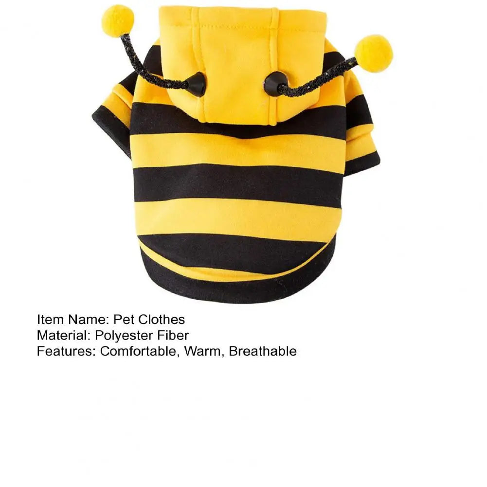 Bee Pet Hoodie – Winter Cosplay Outfit for Small & Medium Cats