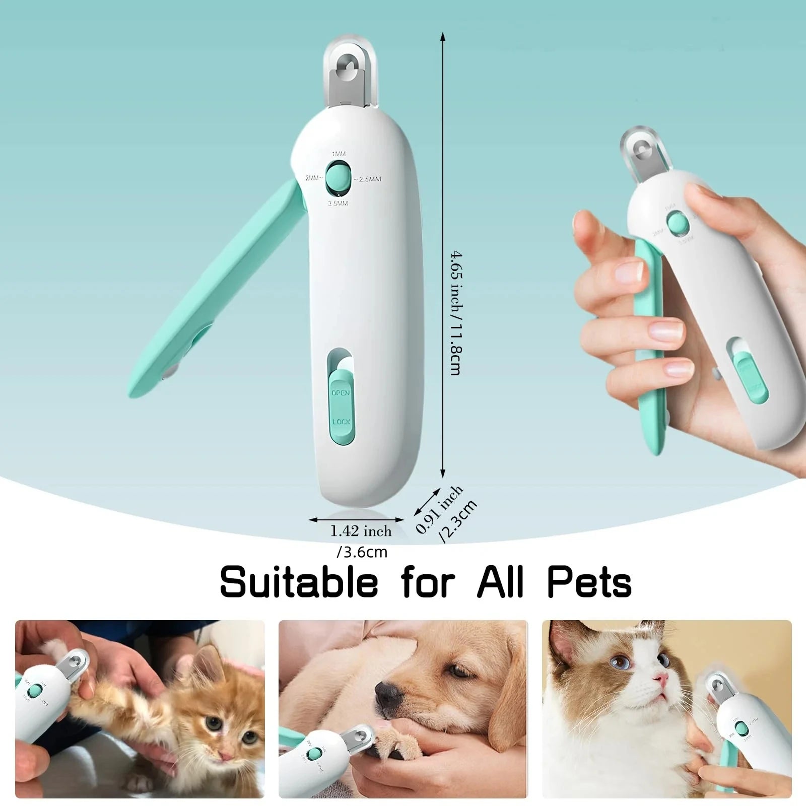 Professional Pet Nail Clipper – Adjustable Claw Trimmer for Cats & Dogs