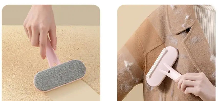 Double-Sided Pet Hair Remover Brush – Cat  Grooming Tool and Wool Collector