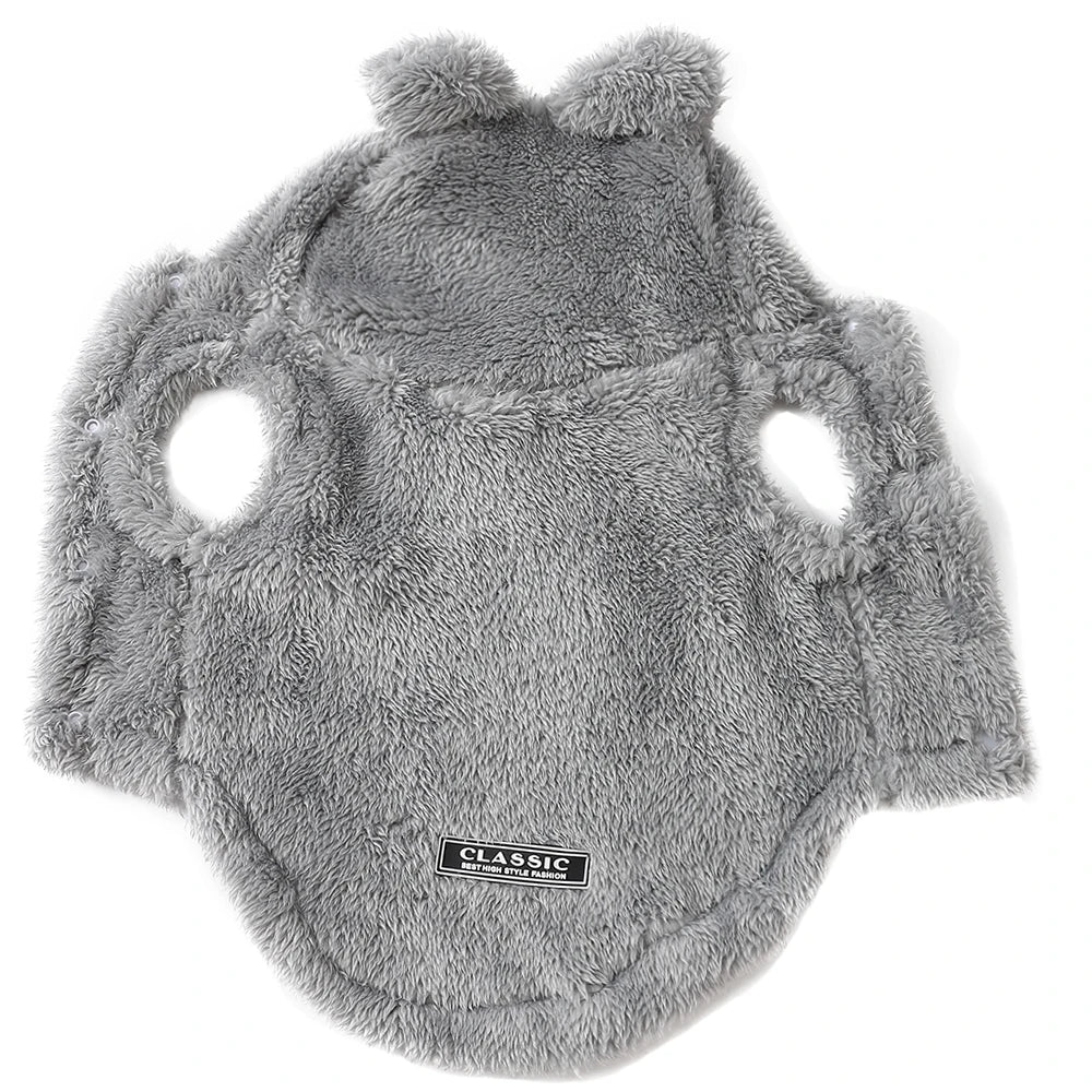 Fleece Winter Pet Hoodie – Cute Soft Clothes with Rabbit Ears for Small & Medium Cats