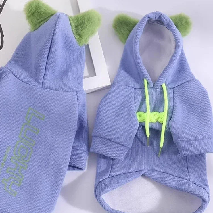 Autumn/Winter Pet Hoodie – Warm & Cute Clothes for Small Cats