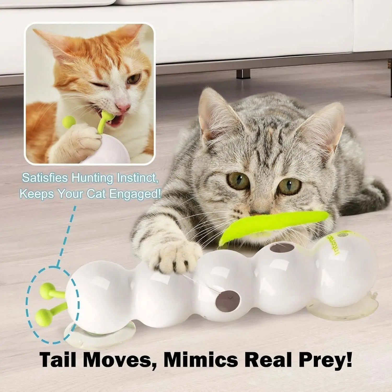 Intelligent Interactive Cat Stick Pro – Replaceable Tail, Durable Toy for Multi-Cat Homes