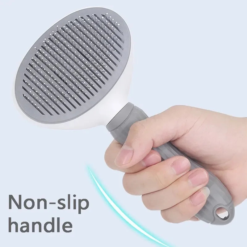 Self-Cleaning Slicker Brush – Pet Hair Removal Comb for Cats
