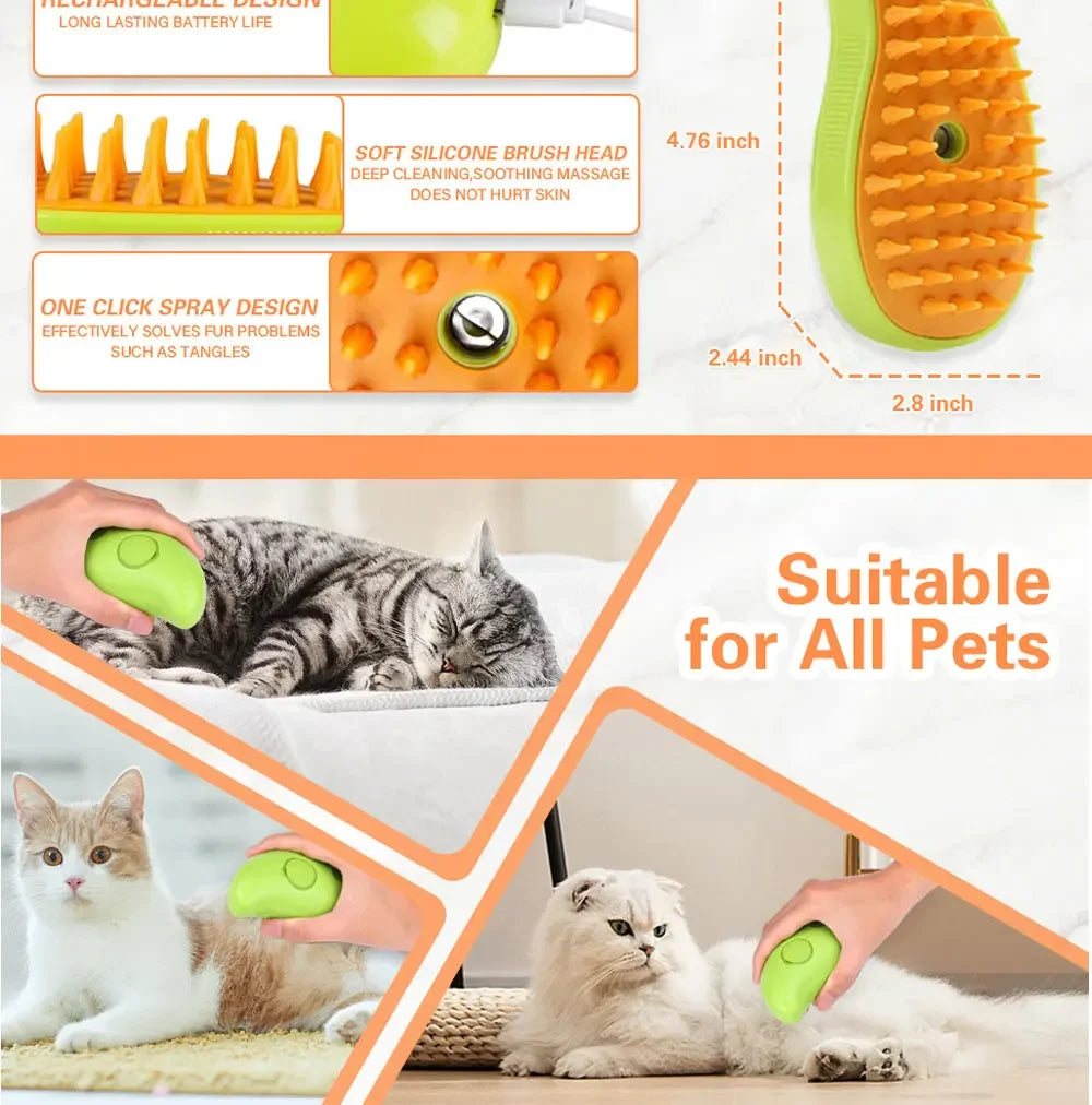 Self-Cleaning Pet Hair Removal Comb – Slicker Brush for Cats