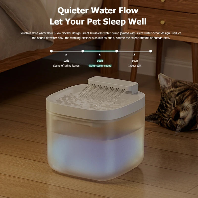 3L USB Cat Water Fountain – Automatic Filtered Dispenser with Anti-Dry Protection