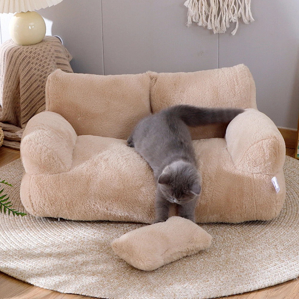 Detachable Washable Pet Sofa – All-Season Soft Couch for Cats