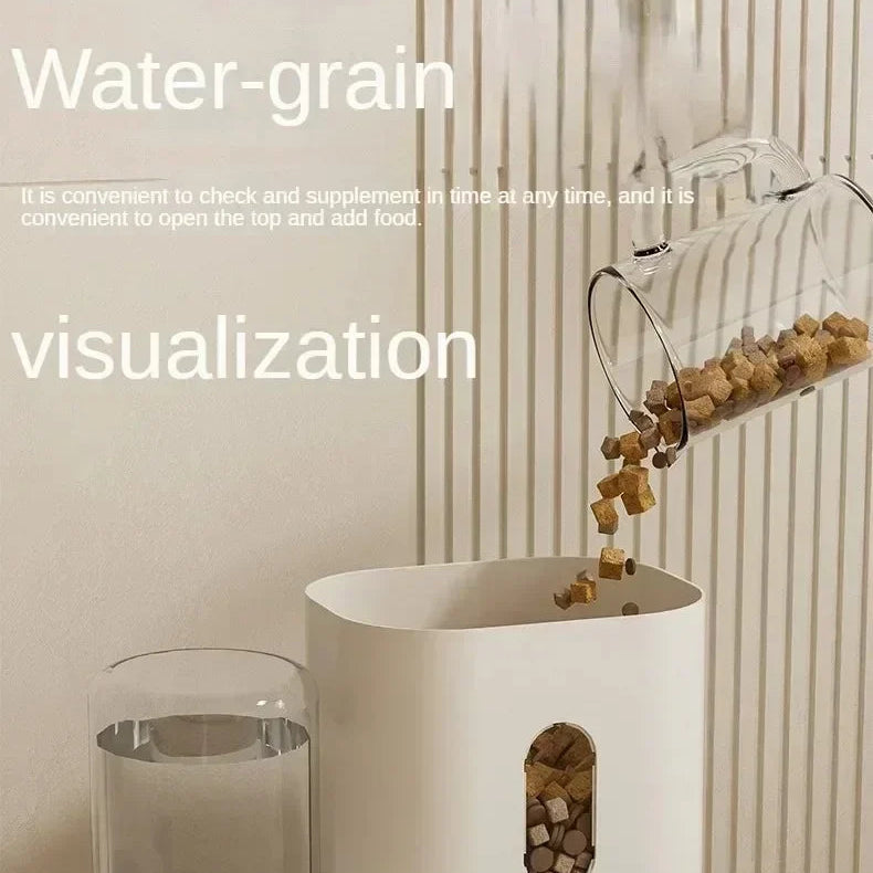 Automatic Pet Feeder & Water Fountain – Large Capacity Dispenser for Cats & Dogs