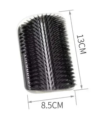 Cat Corner Grooming Brush – Self-Cleaning Hair Removal Comb with Catnip